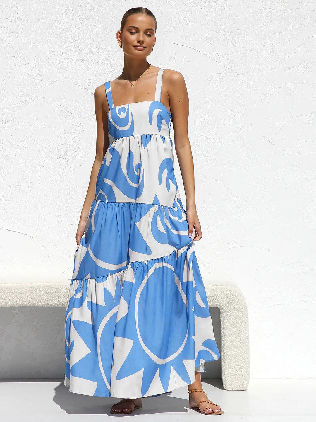 Sun Print Cami Langkleid