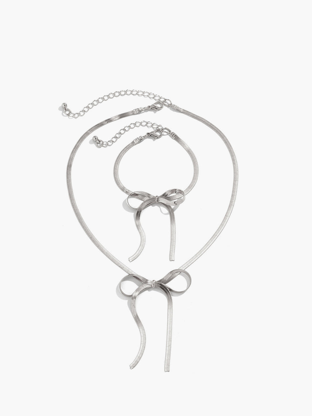 Schleifen-Quasten-Halsketten-Armband-Set