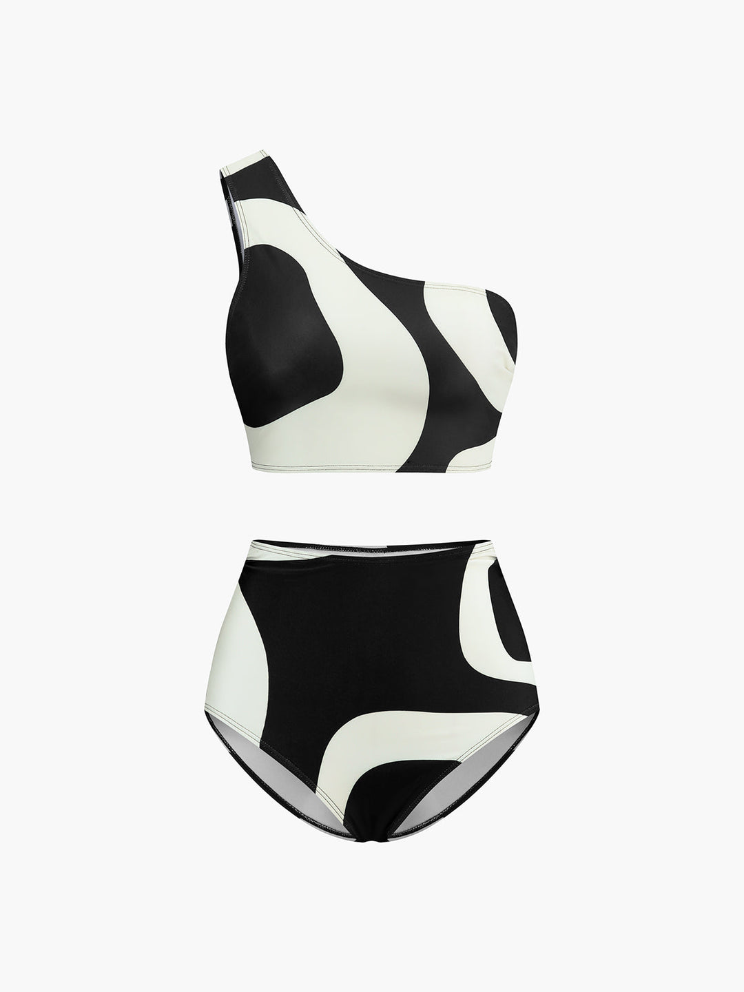 Zweiteiliges Bikini-Set mit asymmetrischem Ausschnitt