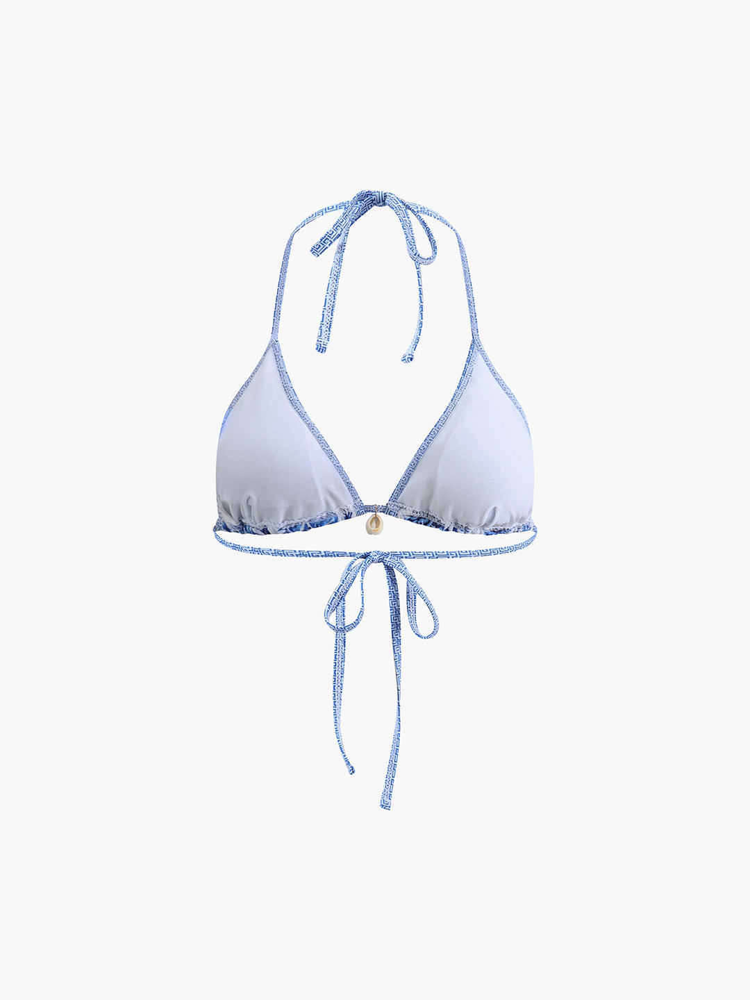 Bedrucktes Träger-Bikini-Set mit Knoten