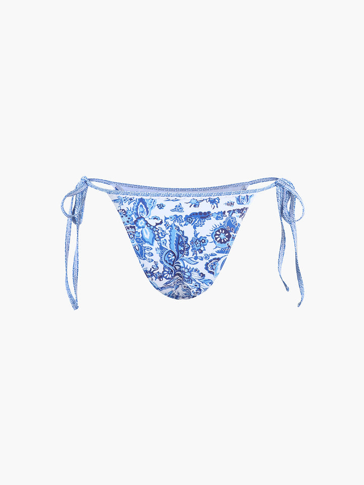 Bedrucktes Träger-Bikini-Set mit Knoten