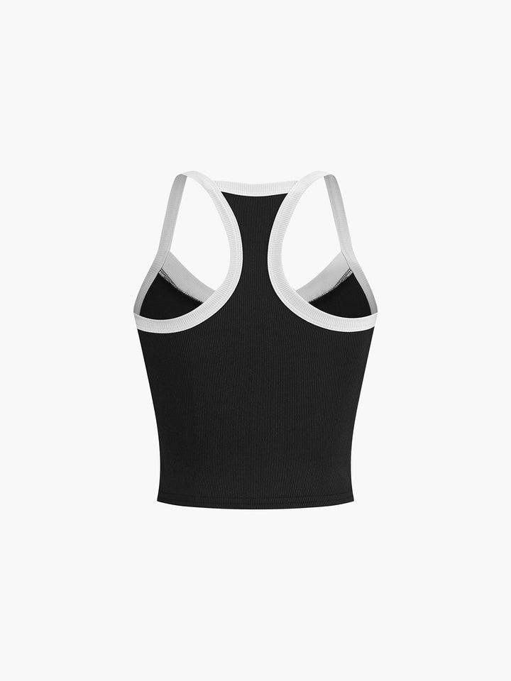 Sweetheart Neck Kontrast Cami-Oberteil