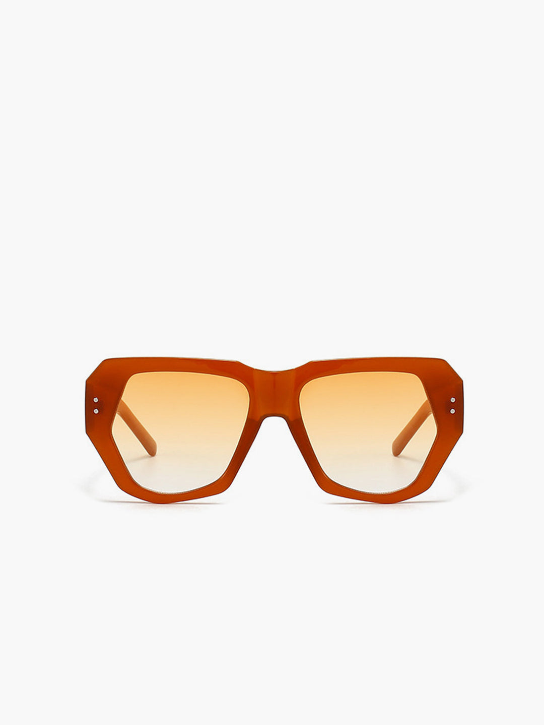 Vintage Polygon Cat Eye Nieten Sonnenbrille
