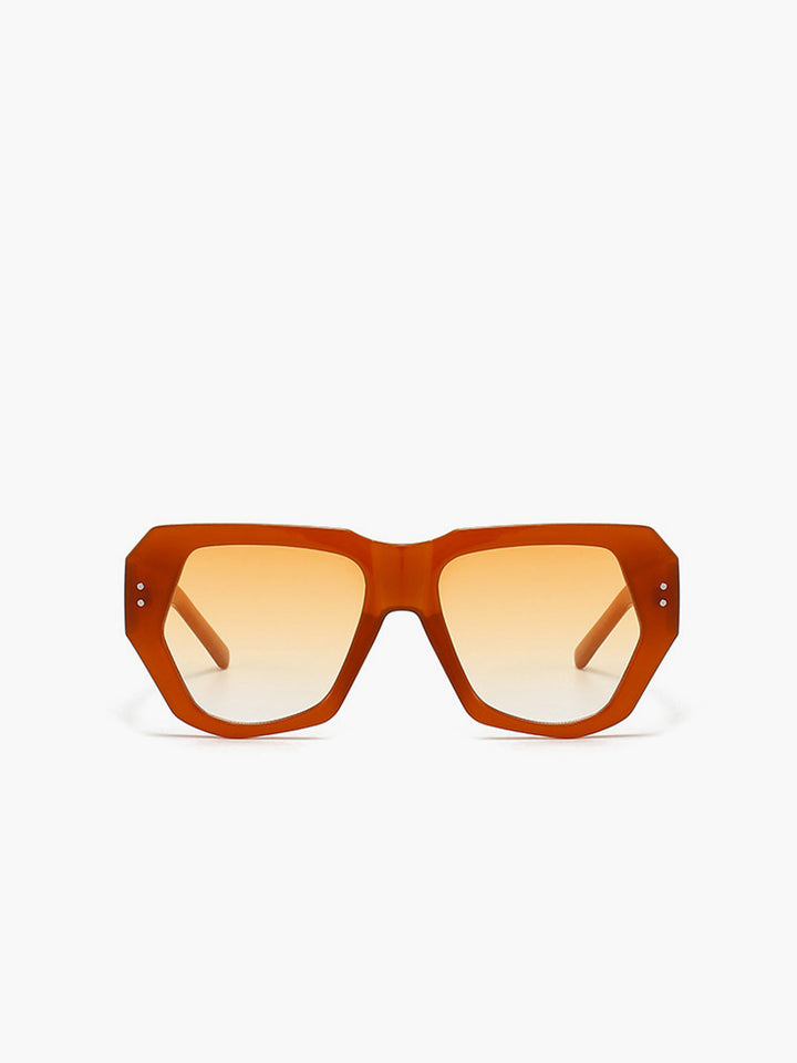 Vintage Polygon Cat Eye Nieten Sonnenbrille