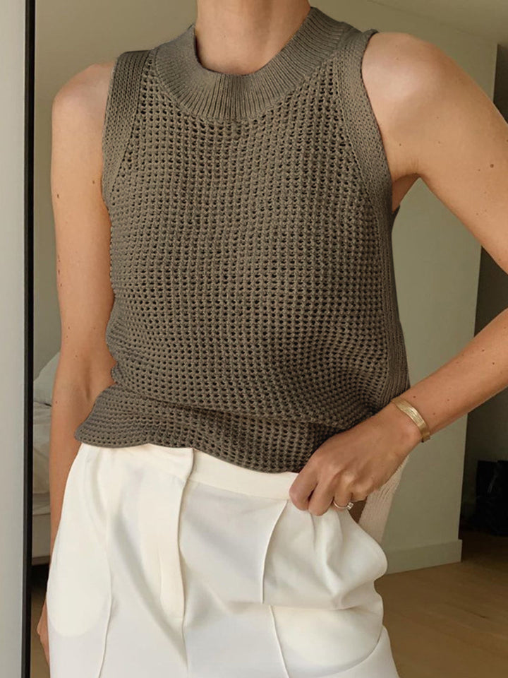 Rückenfreies Tanktop aus Strick