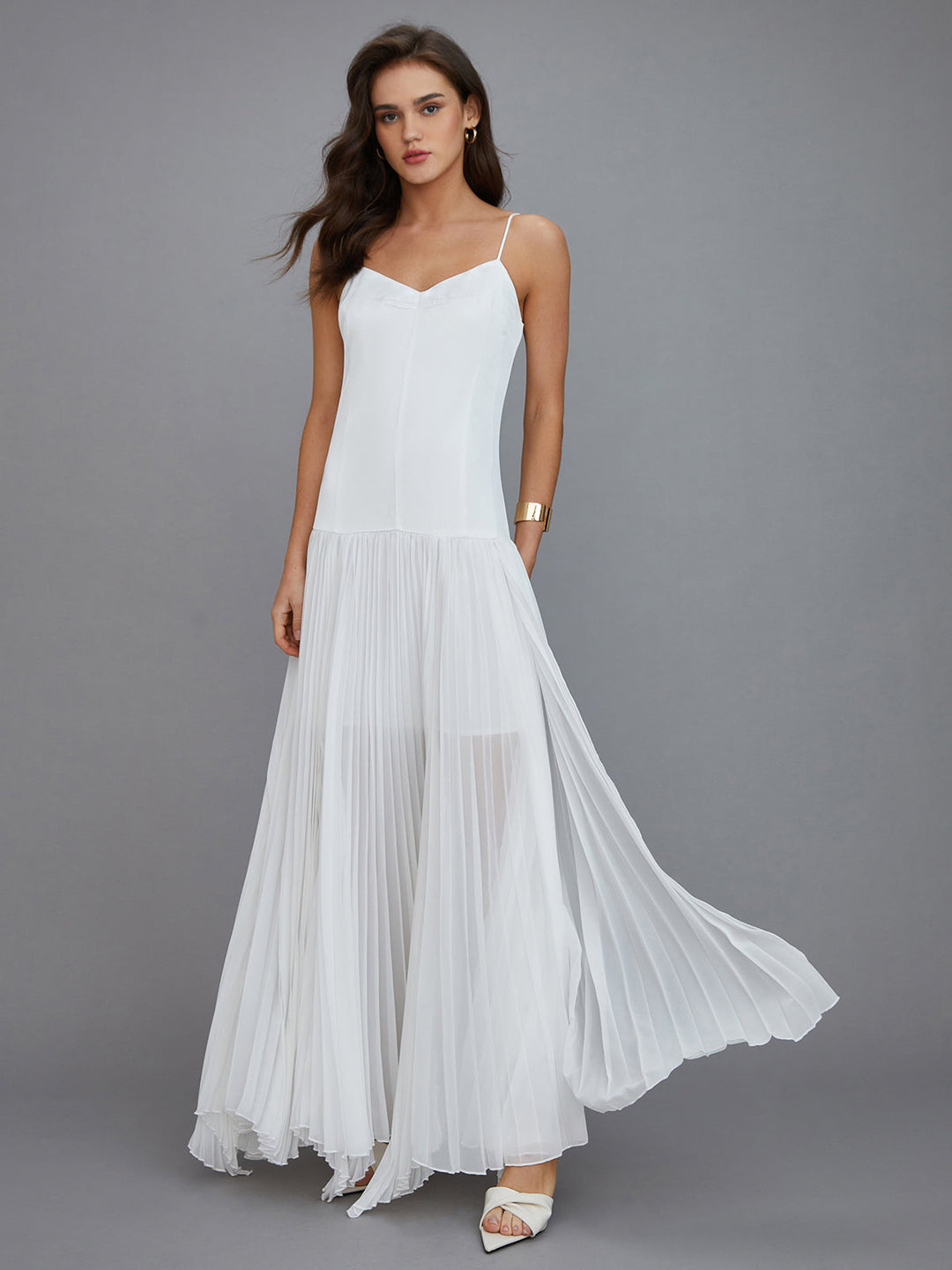 Halbtransparente Urlaubs-Maxikleid