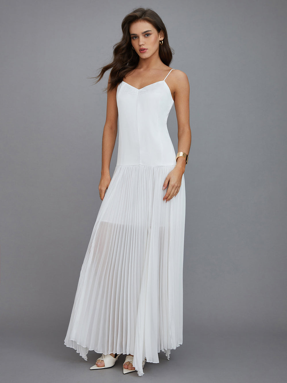 Halbtransparente Urlaubs-Maxikleid