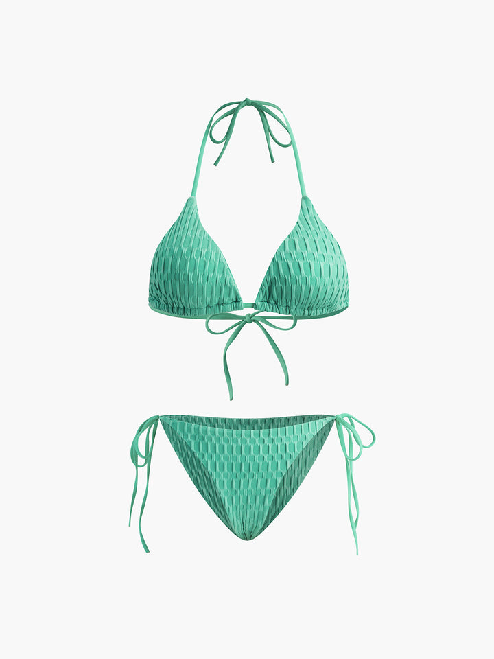Geknotztes Bikini-Set mit Neckholder