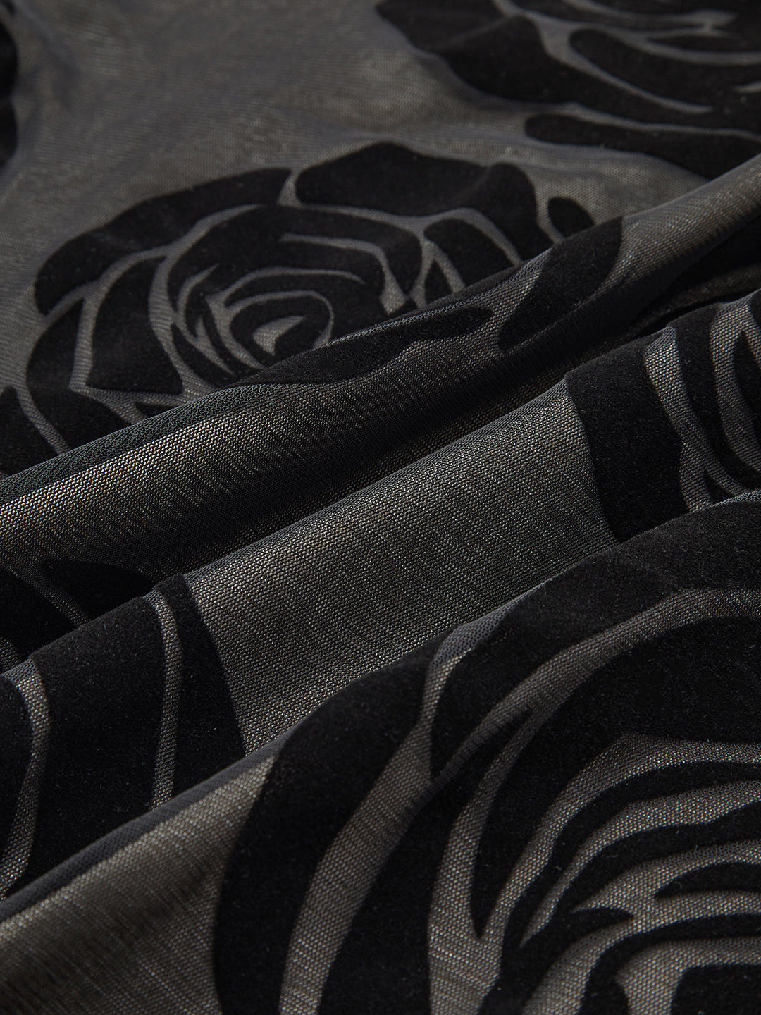 Jacquard-Blumen asymmetrisches Maxikleid