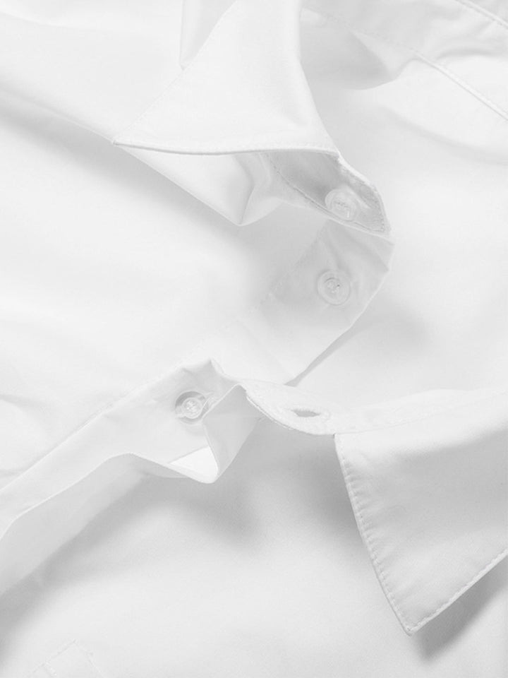 Asymmetrische Baumwoll-Crop-Shirt