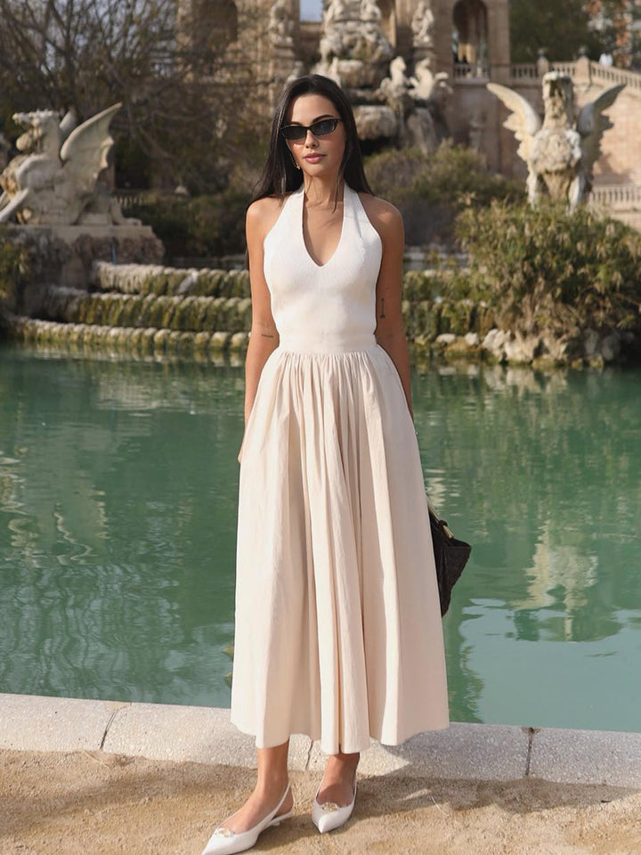 Kleid mit Taschen und ohne Rückenlehne