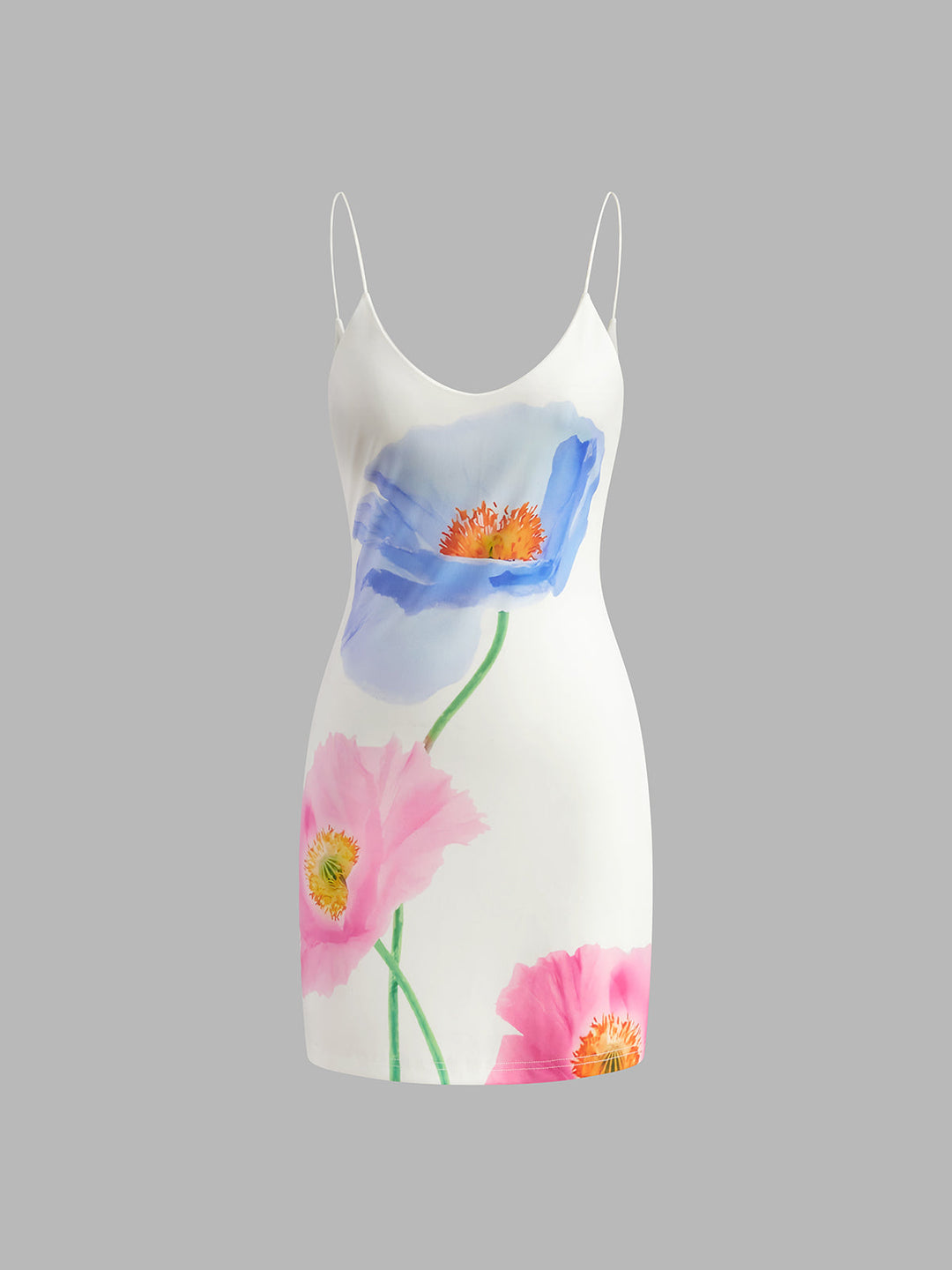 Rückenfreies kurzes Blumenkleid