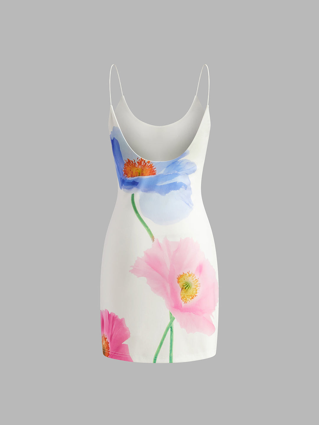 Rückenfreies kurzes Blumenkleid