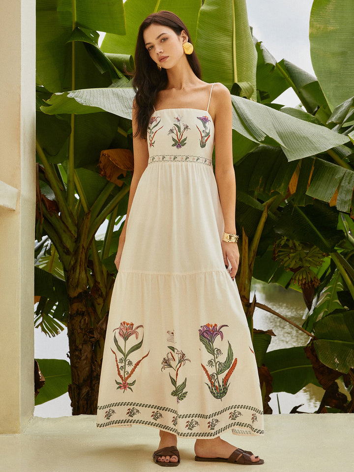 Rückenfreies Faltenkleid mit Blumenmuster
