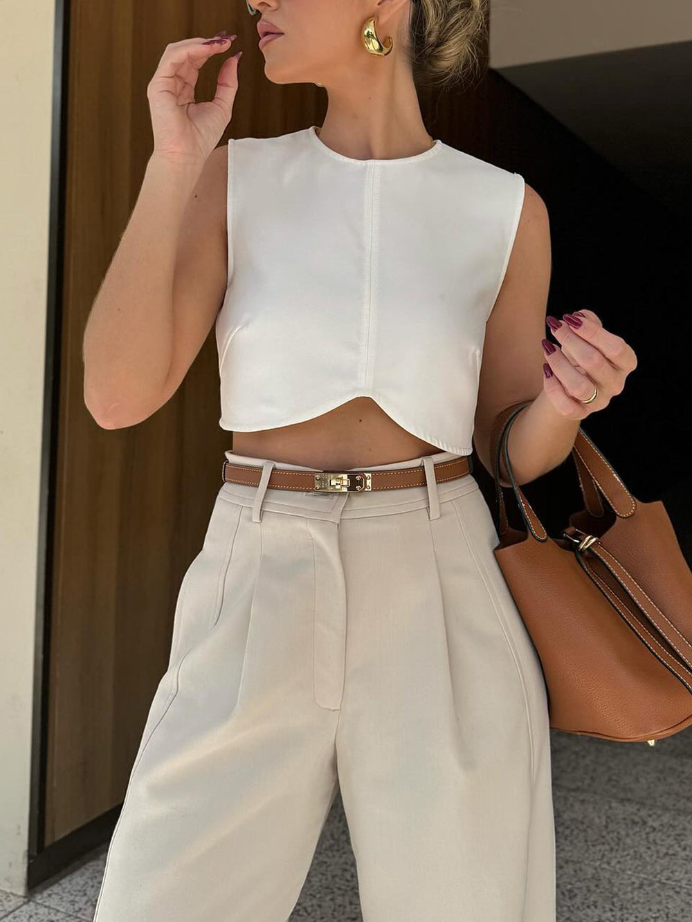 Plissierte Marlenehose
