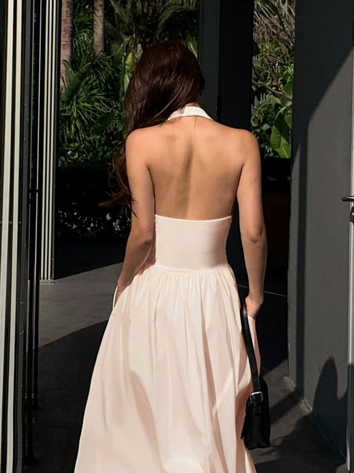 Kleid mit Taschen und ohne Rückenlehne