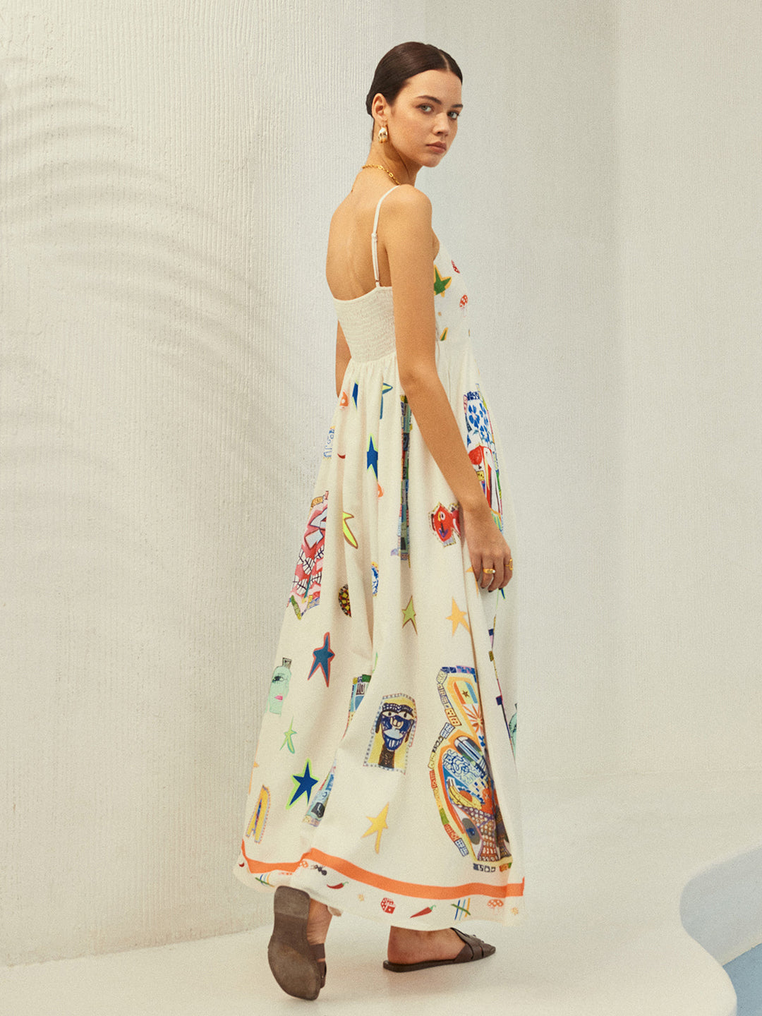 Verstellbares Trägerkleid mit Taschen