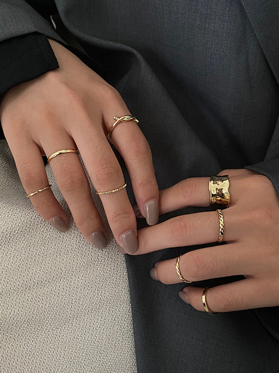 8pcs Einfacher Ring