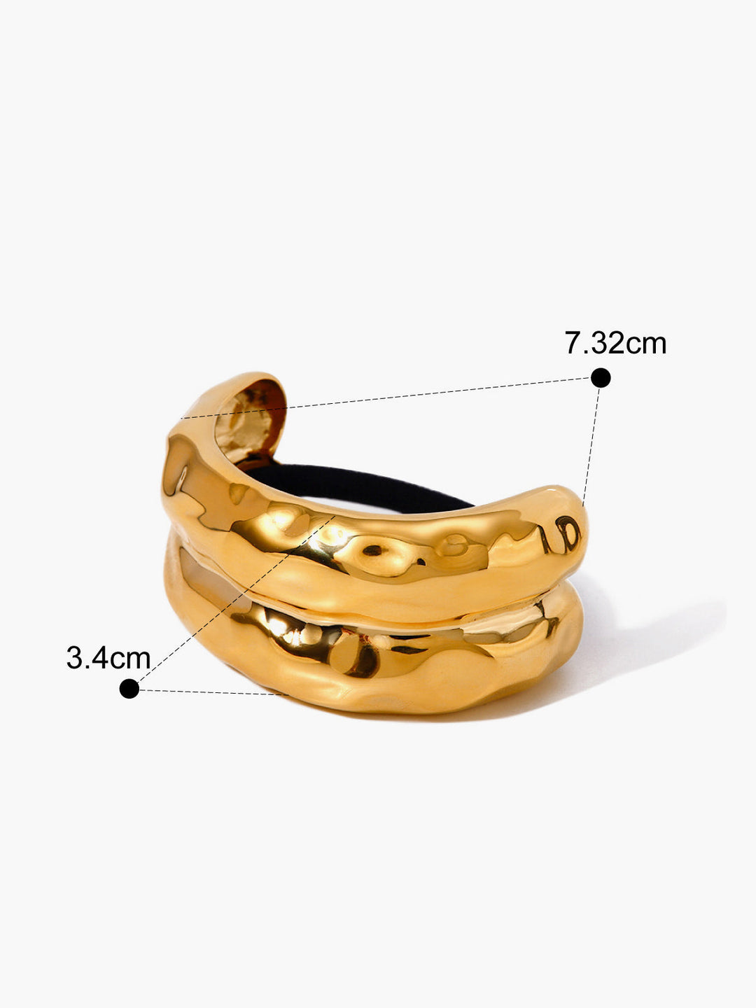 Glatte U-förmige schwarze Gummiband
