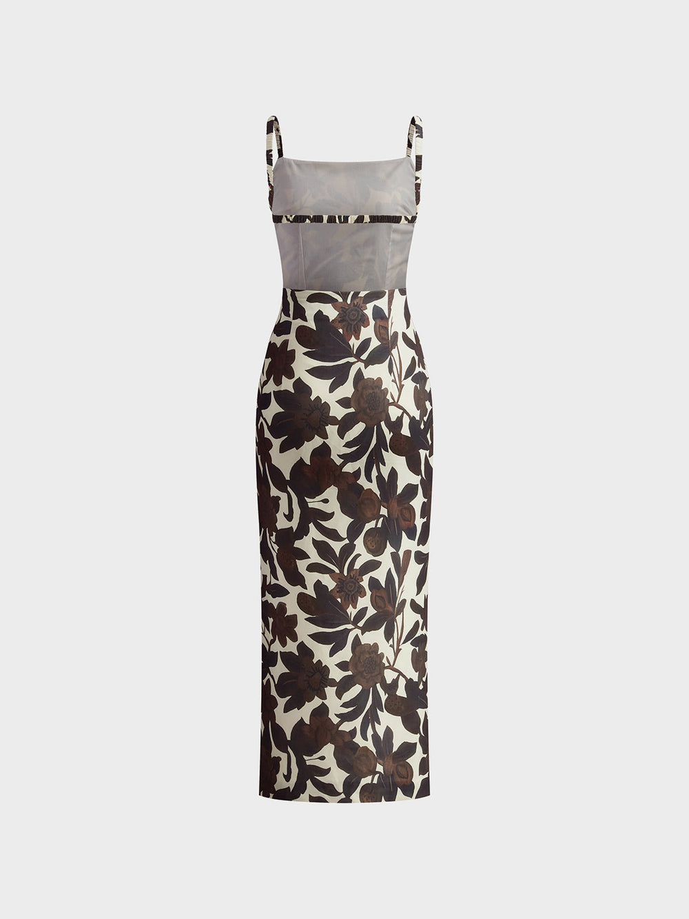 Rückenfreies Kleid mit Aufdruck und Reißverschluss