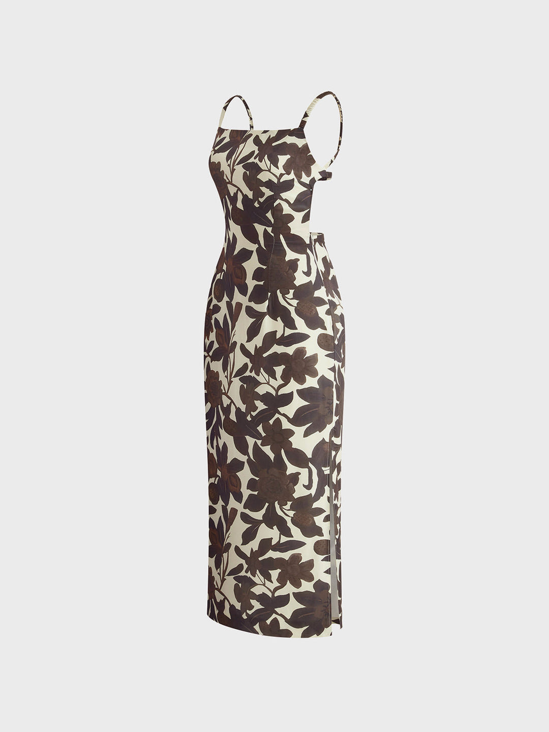 Rückenfreies Kleid mit Aufdruck und Reißverschluss