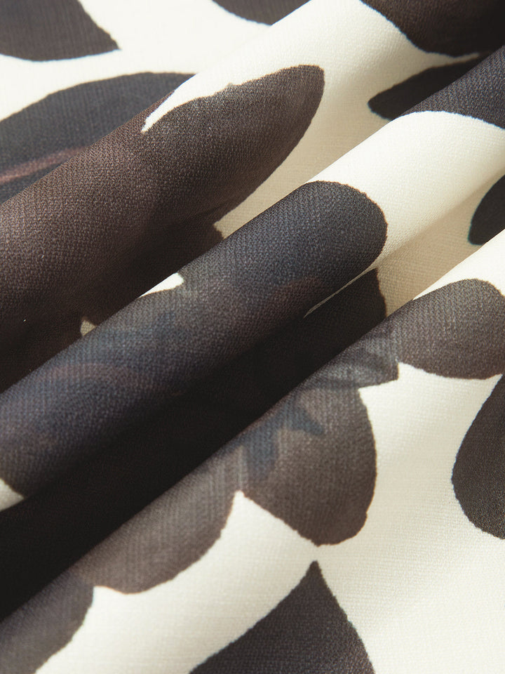 Rückenfreies Kleid mit Aufdruck und Reißverschluss