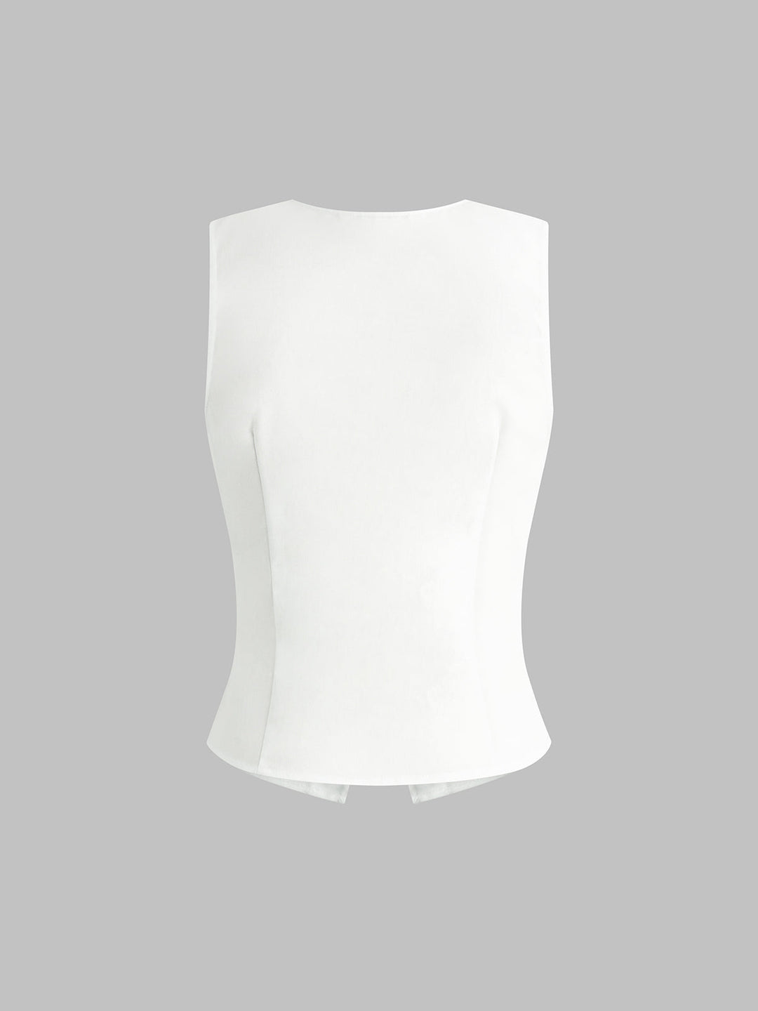 Leinenmischung Hemdkragen Tanktop