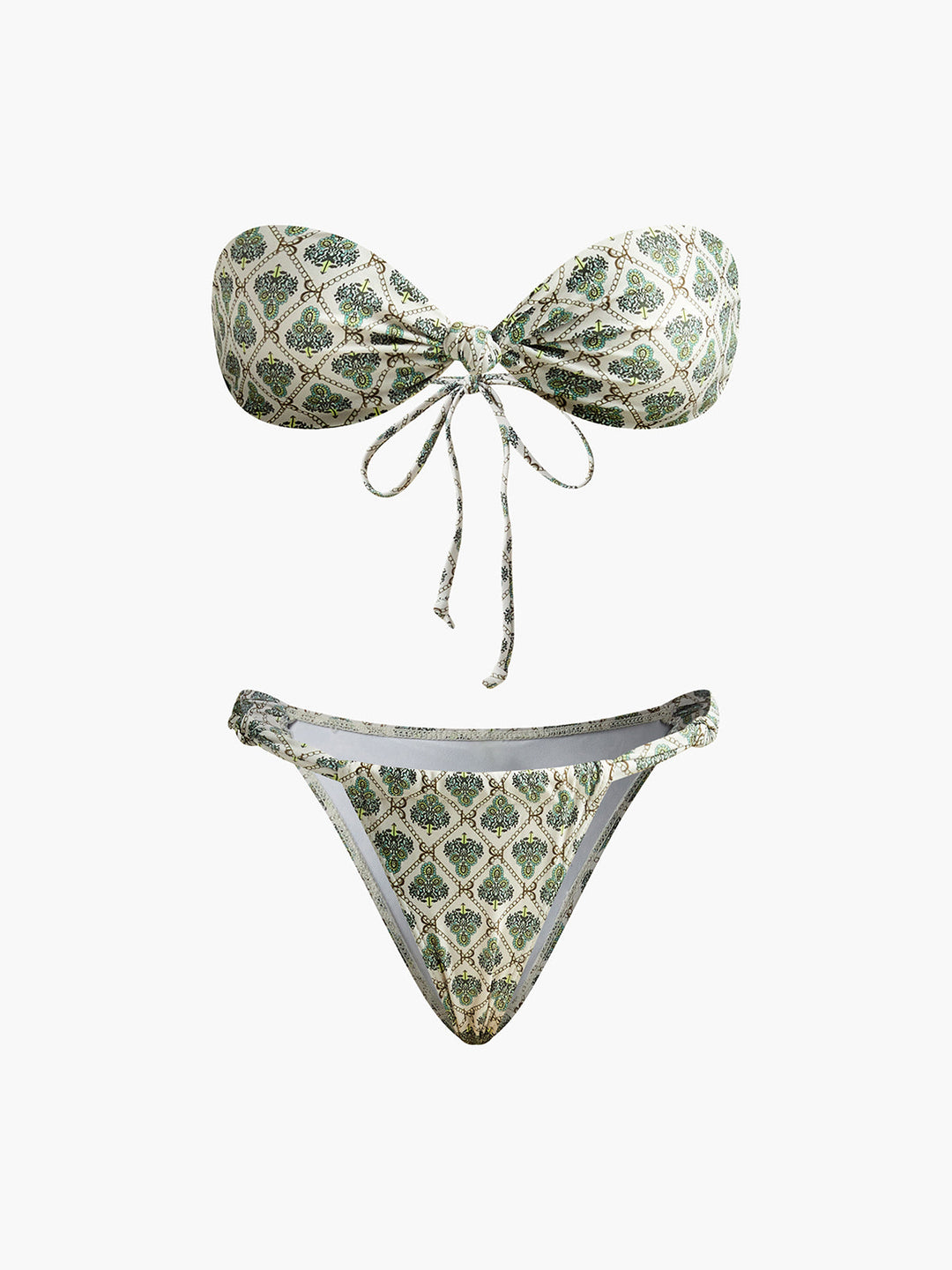 Bedrucktes trägerloses Bikini-Set