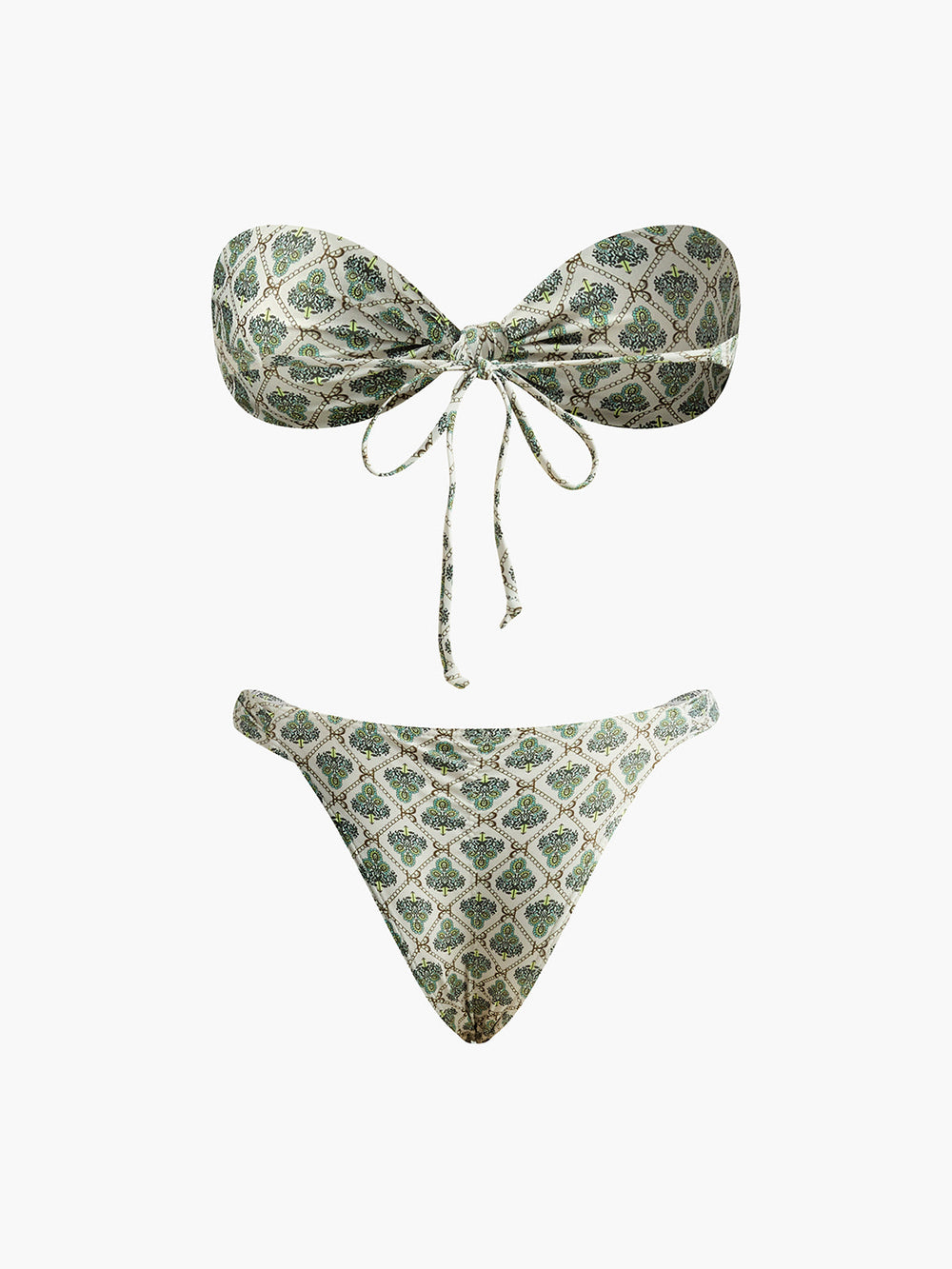 Bedrucktes trägerloses Bikini-Set