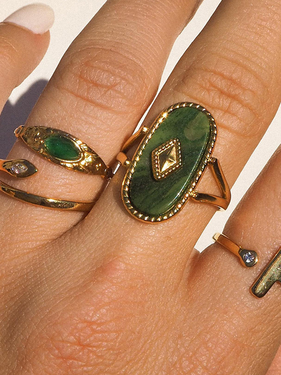 1pc Eleganter Edelstahlring