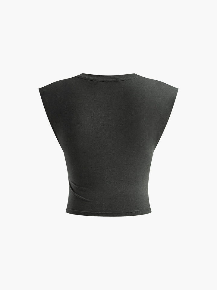 Kapuziner-Tanktop mit kurzen Ärmeln