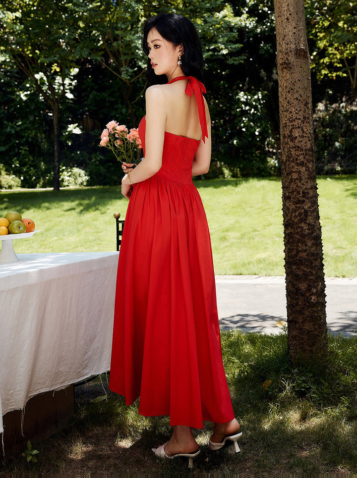 Kleid Sweetheart mit Falten, knielang