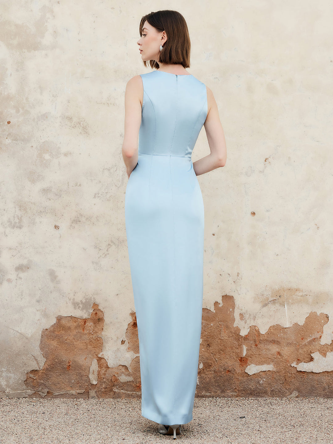 Lettuch-Trim-Bleistift-Maxikleid