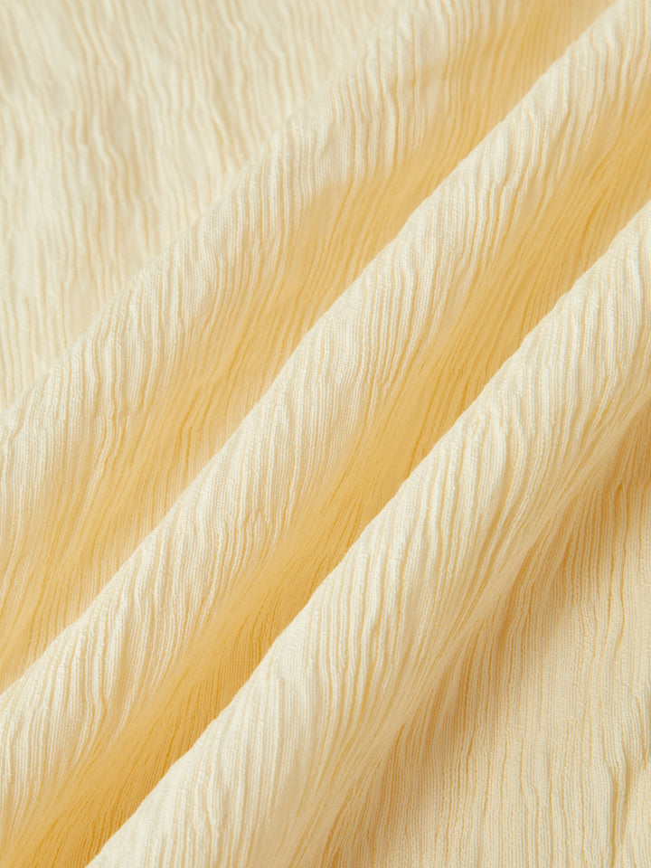 Böhmische Laternenärmel Knopfleisten-Maxikleid mit Schlitz