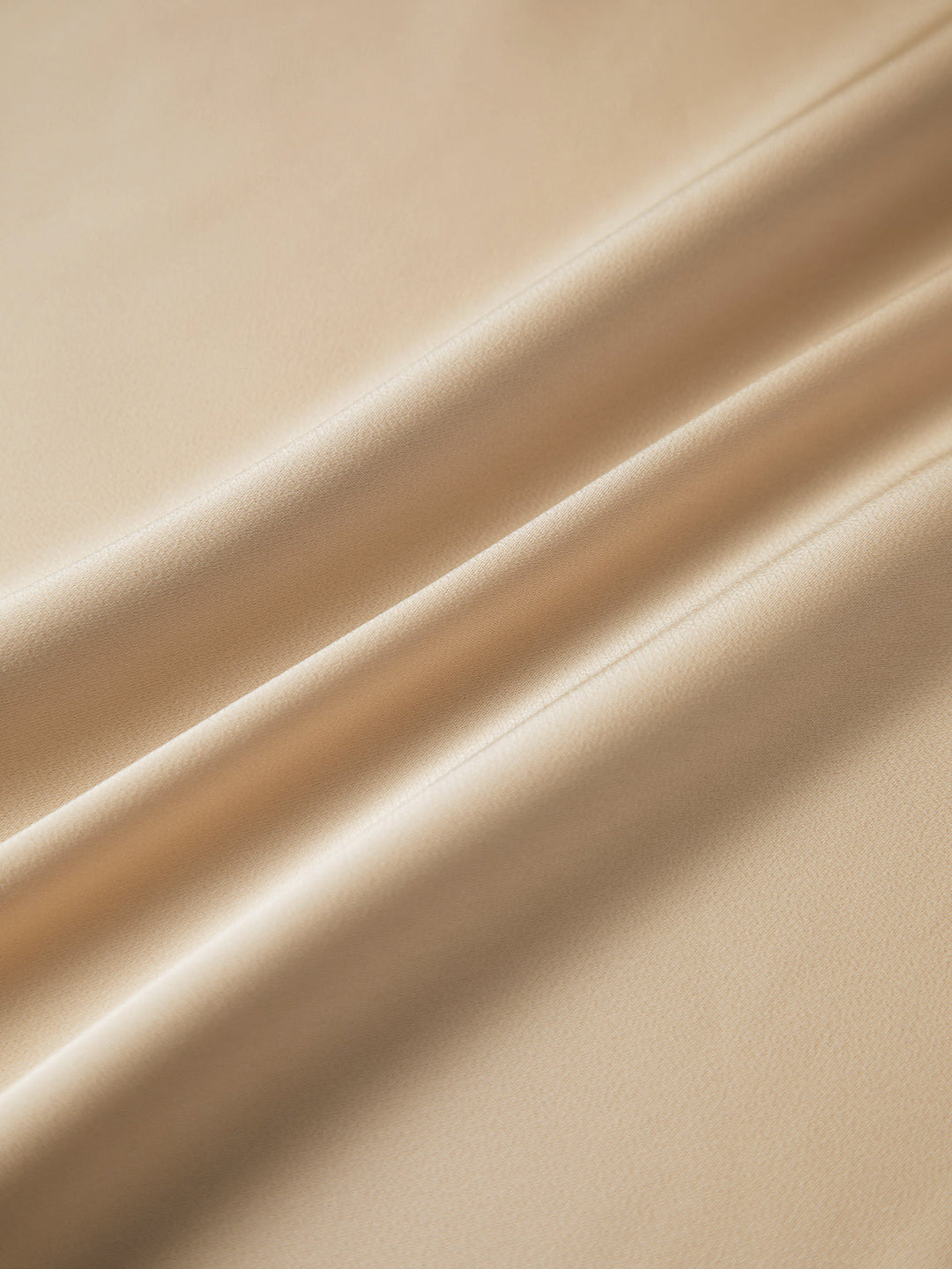 Creamy Cappuccino Satin Midi Skirt