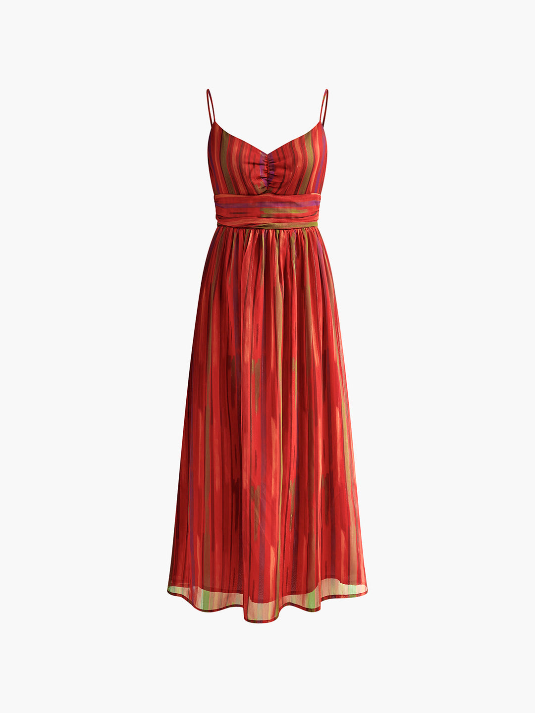 Bedrucktes trägerloses Midi-Kleid mit Rückenausschnitt