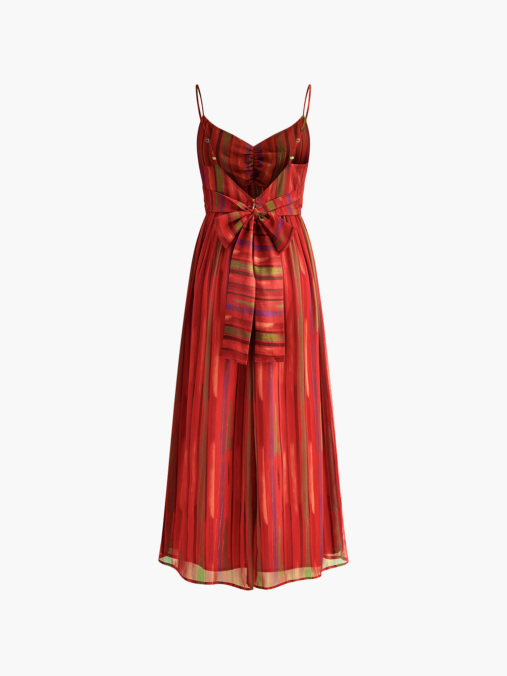 Bedrucktes trägerloses Midi-Kleid mit Rückenausschnitt
