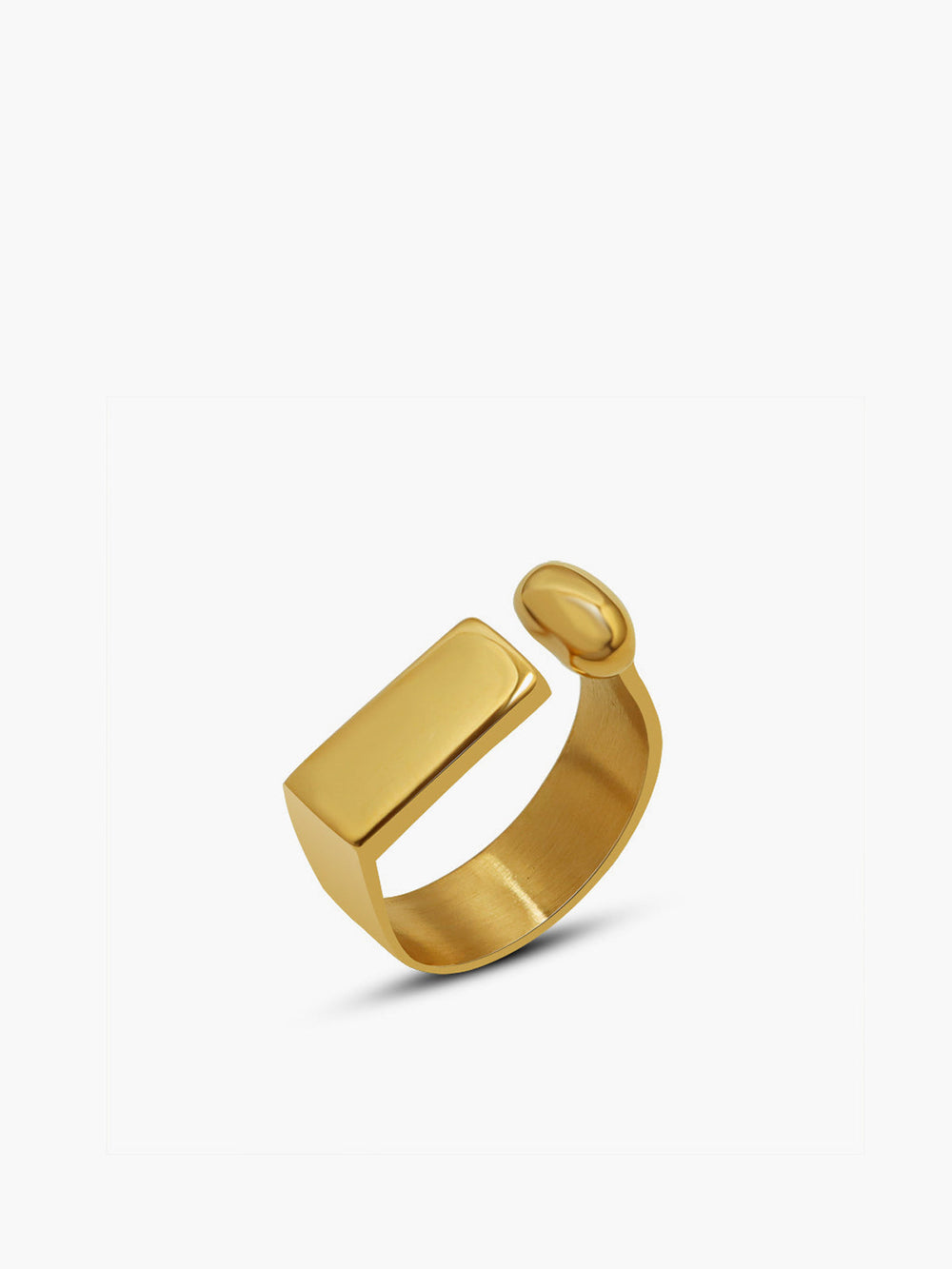 Geometrischer offener Ring aus Gold