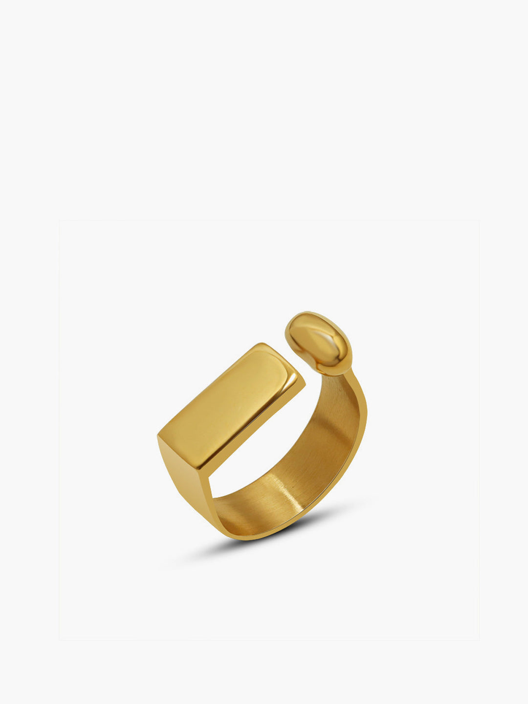 Geometrischer offener Ring aus Gold