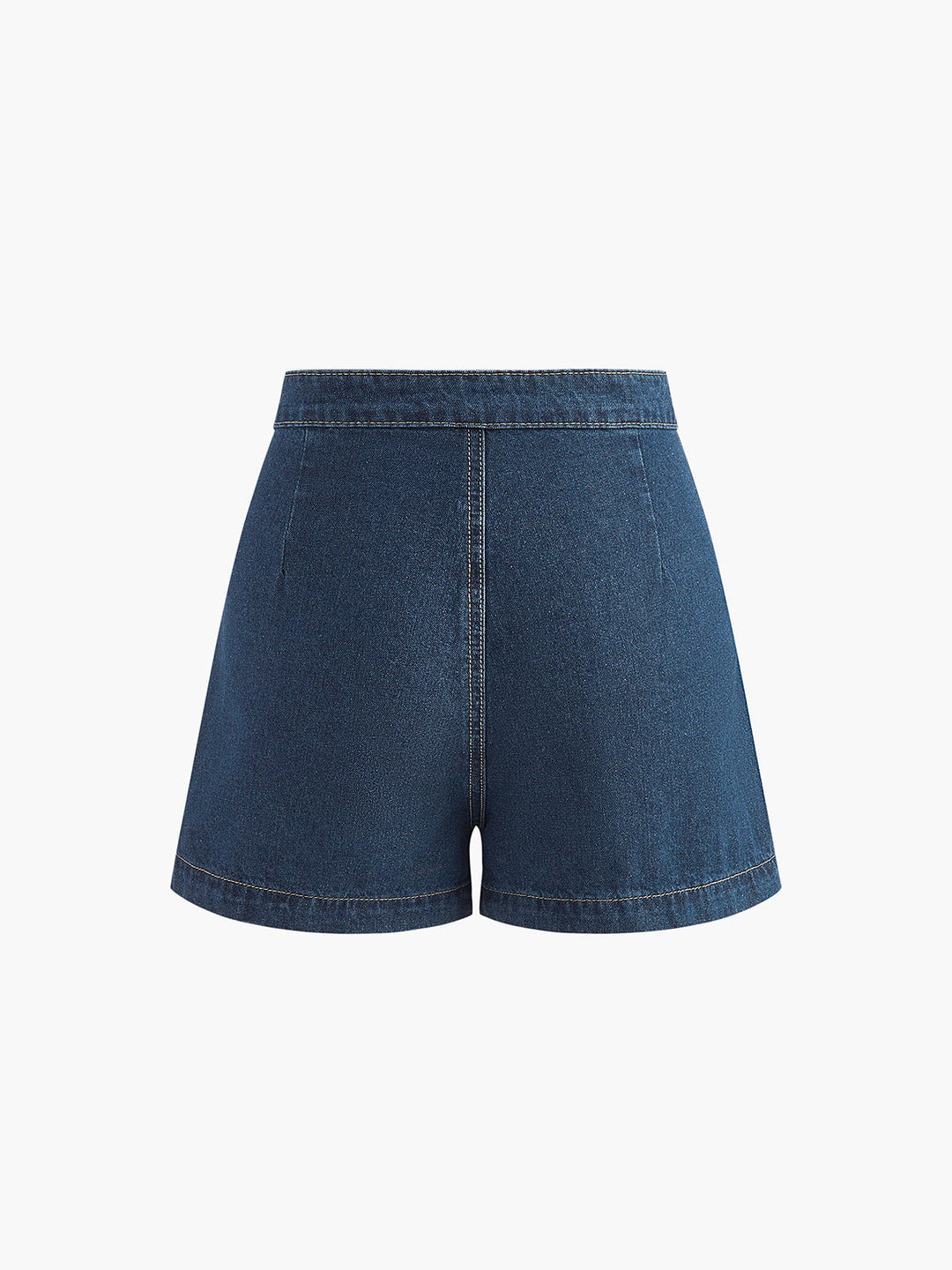 Denim-Peplum-Weste mit Shorts-Set