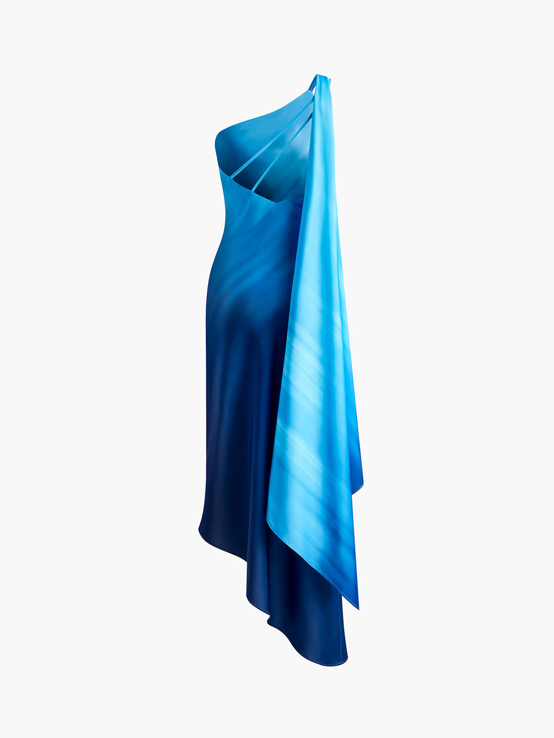 Asymmetrisches One-Shoulder-Kleid mit Farbverlauf