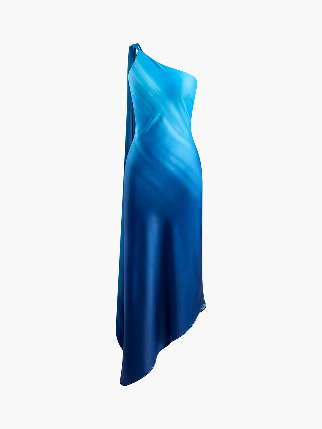 Asymmetrisches One-Shoulder-Kleid mit Farbverlauf