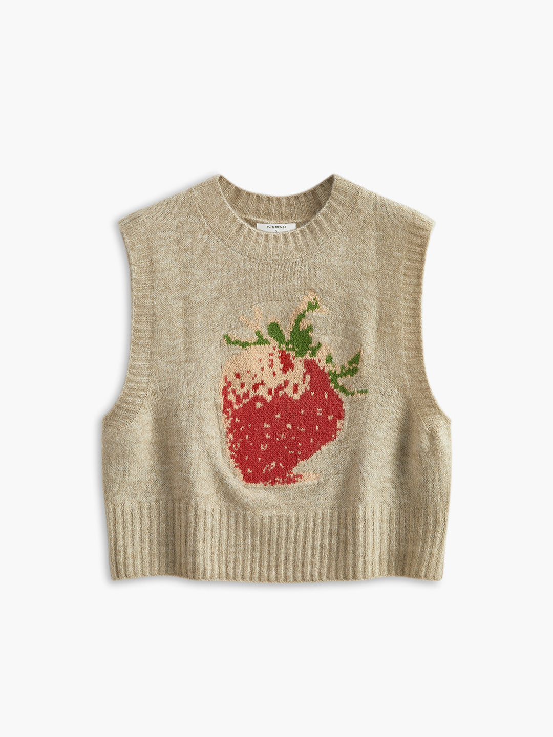 Crew Neck Erdbeer Pullover Weste