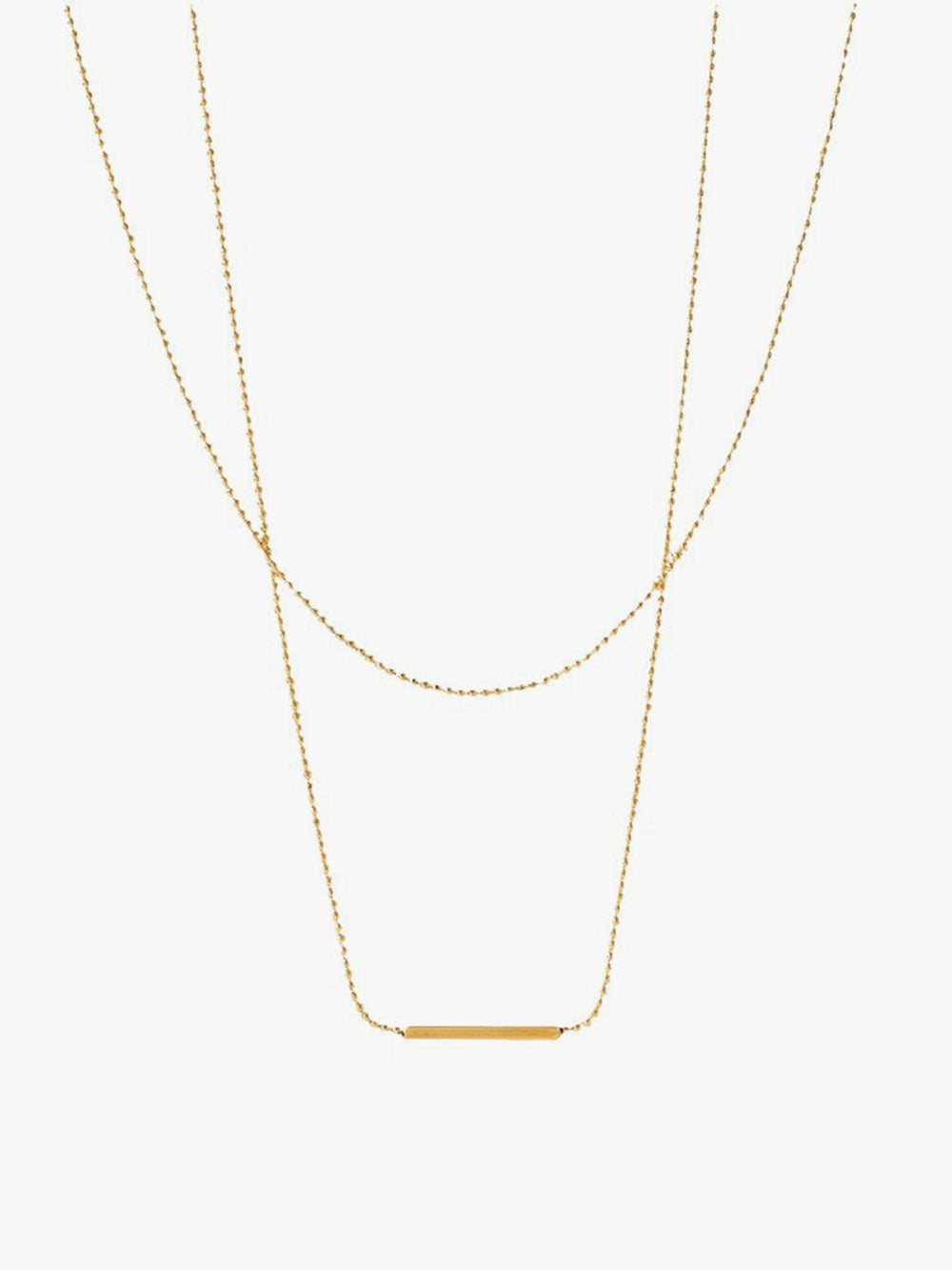 Doppelter goldener Tropfenhalskette