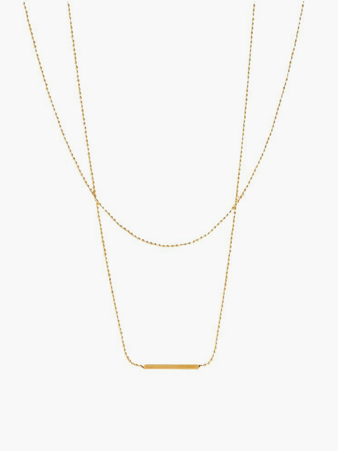 Doppelter goldener Tropfenhalskette