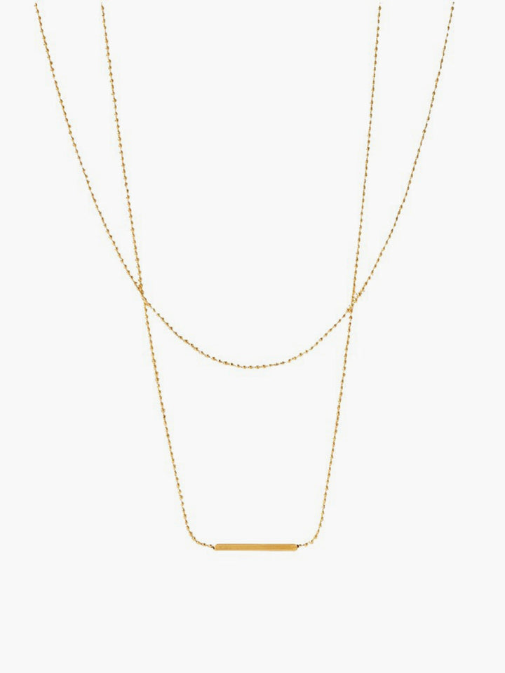 Doppelter goldener Tropfenhalskette