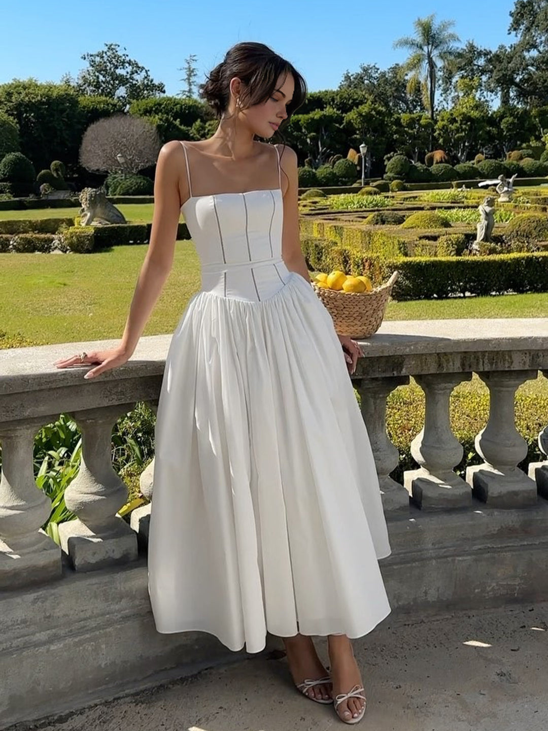 Serendipity Französisch Fließendes Langes Kleid