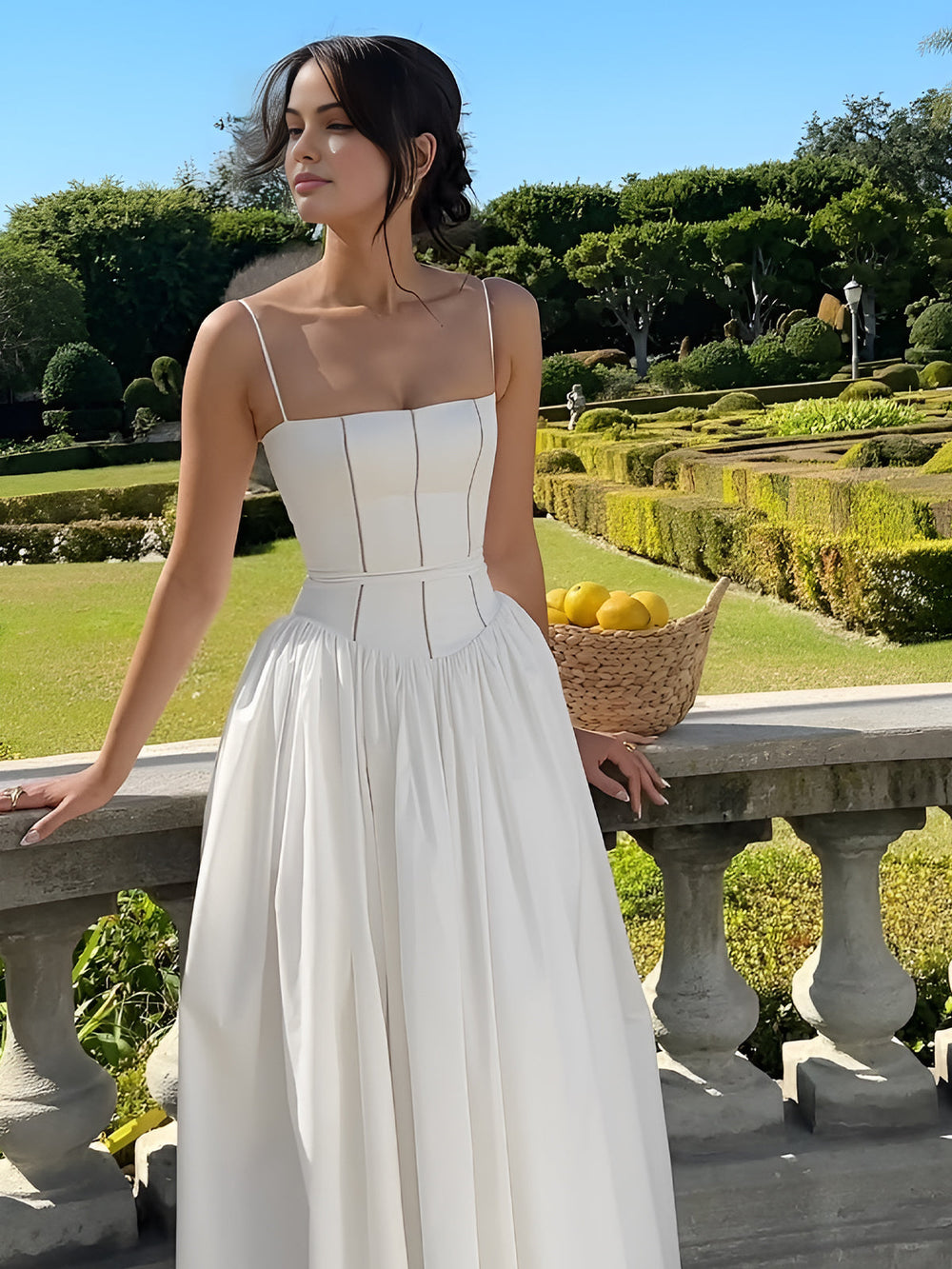 Serendipity Französisch Fließendes Langes Kleid