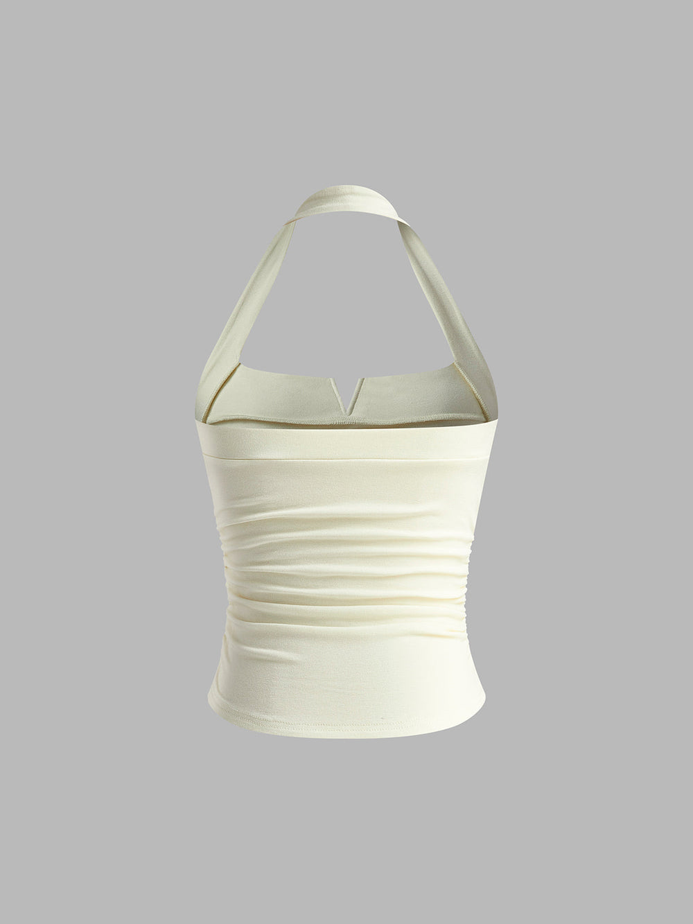 Plissee-Ripp-Neckholder-Top