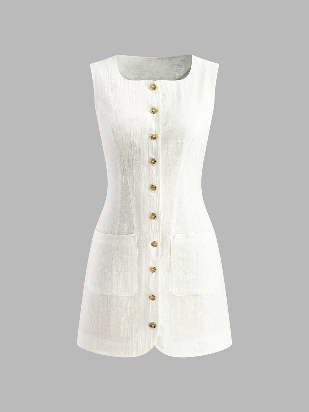Baumwollkleid mit Knopfleiste vorne